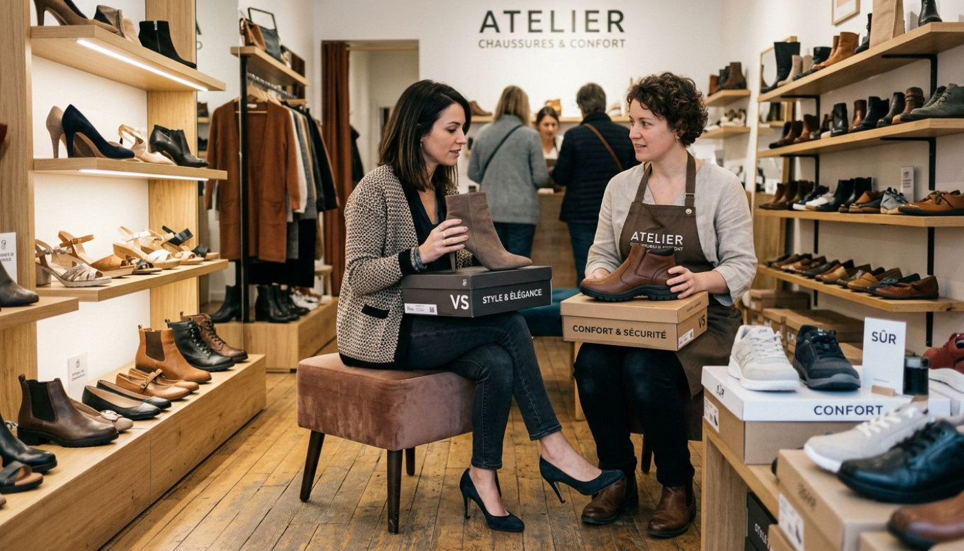 Chaussures tendance vs chaussures sûres : le dilemme des boutiques spécialisées