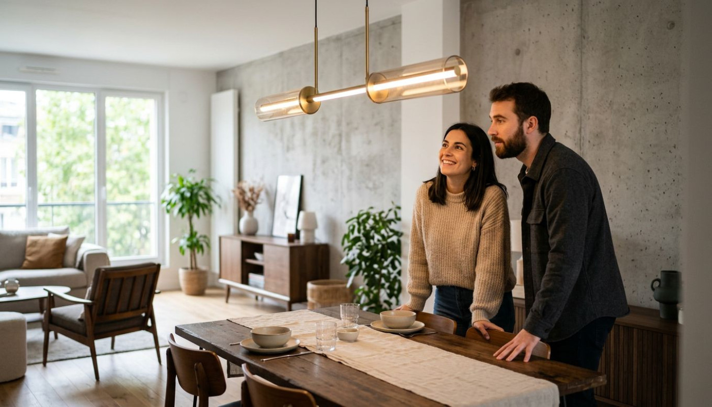 Éclairage design : un détail qui change la donne en visite immobilière